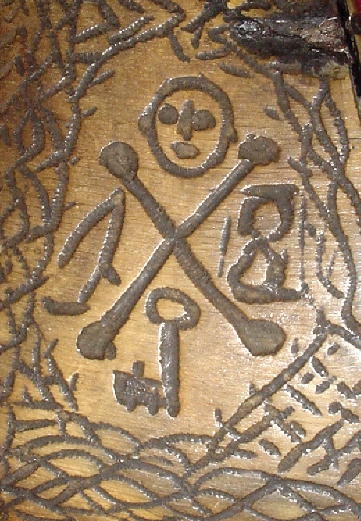 Rare Important Scottish Jacobite Powder Flask, Dated 1744