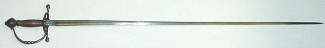 Italian Town Sword, Rapier, ca. 1640