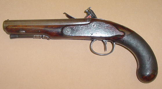 English Flintlock Officers Pistol, ca. 1810
