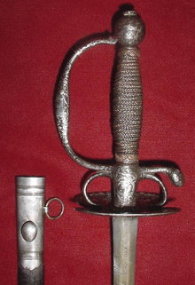 Chiseled and Silver Inlaid Smallsword, Probably French, ca. 1700
