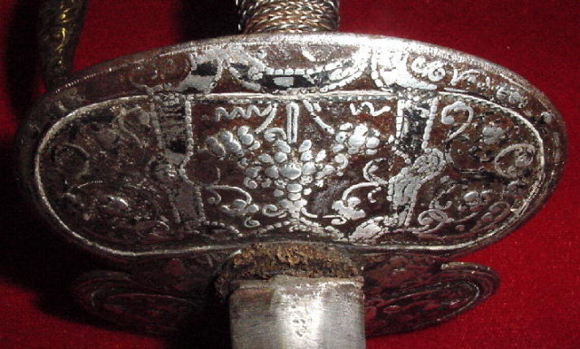 Chiseled and Silver Inlaid Smallsword, Probably French, ca. 1700