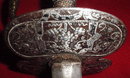 Chiseled and Silver Inlaid Smallsword, Probably French, ca. 1700