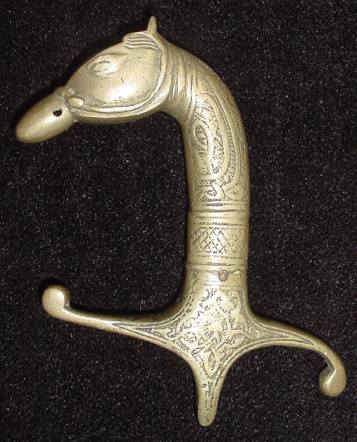 Indo-Persian Brass Sword Hilt, 19th C