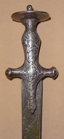 Engraved Indian Tulwar, Sword, Sabre, 19th C