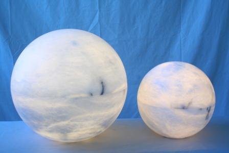 Art Deco Alabaster Sphere Lamp Globe Lighting