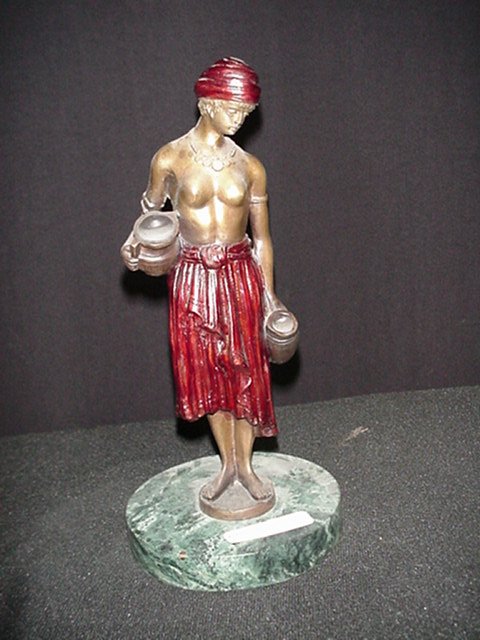 Bronze Figurine/Water Carrier Girl