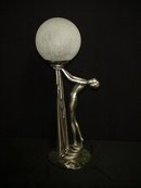 Art Deco Lamp/Drapery Girl