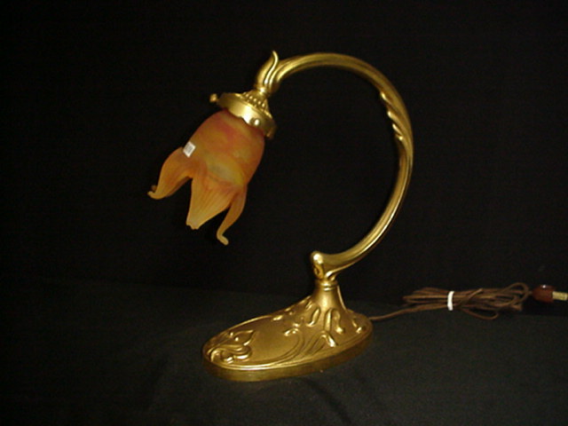 Brass and 24K Gold Plated Lamp/Flower Lamp