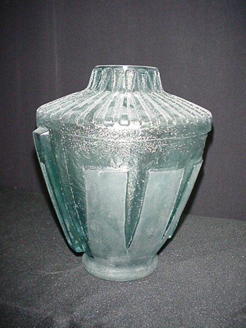 Daum Style Small Pale Blue Vase