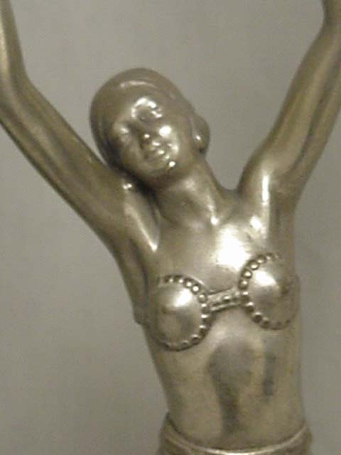 Classic Art Deco Bronze Figurine Silver Patina