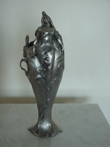 LADY ON VASE ART NOUVEAU