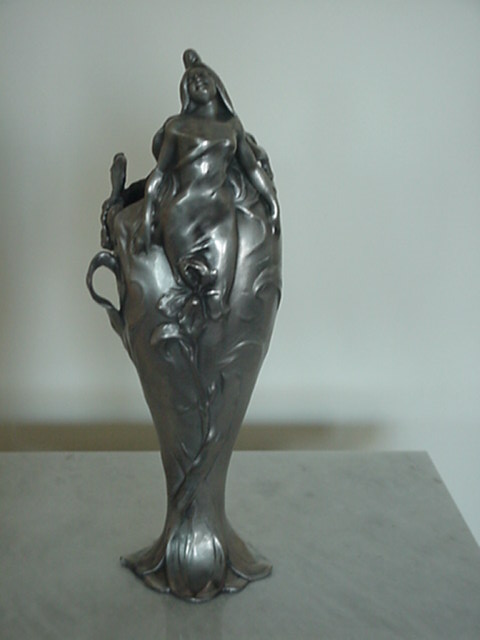 LADY ON VASE ART NOUVEAU