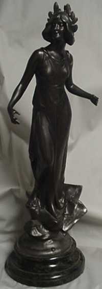 Antique Scholar and Painter Girl Sculpture