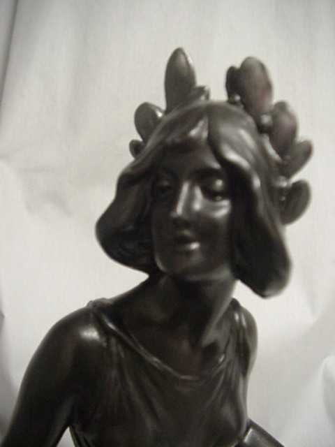 Antique Scholar and Painter Girl Sculpture