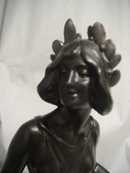 Antique Scholar and Painter Girl Sculpture