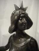 Antique Scholar and Painter Girl Sculpture