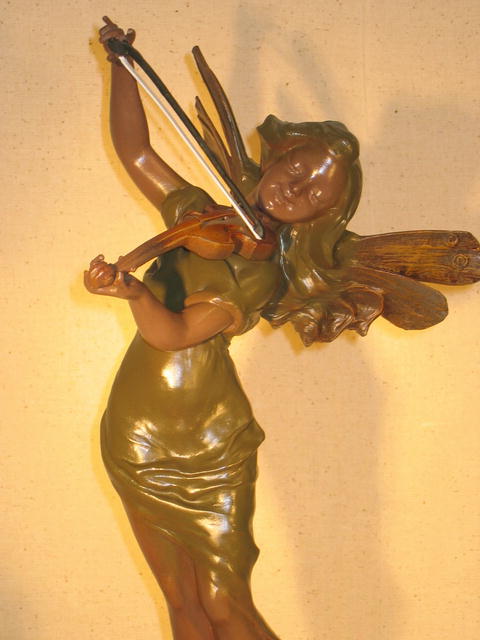 Bronze Figurine Pixy Playing the Violin