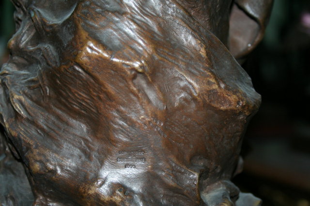BRONZE WOMAN WITH A MANDOLIN, FEMME A LA MANDOLINE, BY PAUL EUGENE MENGIN