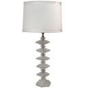 Modern Brazilian Rock Crystal Geometric Hexagon Block Table Lamp
