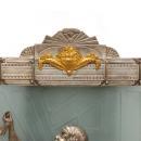 Art Deco Acid Etched Glass & Brass Lady Sconces by Gory