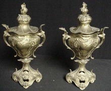 PAIR OF URNS