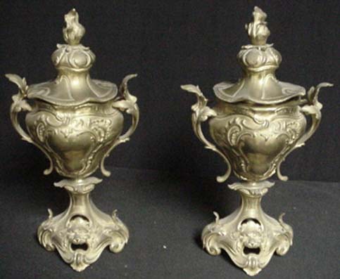 PAIR OF URNS