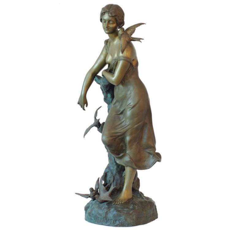 Antique Art Nouveau Bronze Sculpture