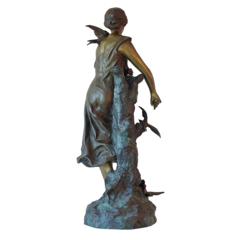 Antique Art Nouveau Bronze Sculpture