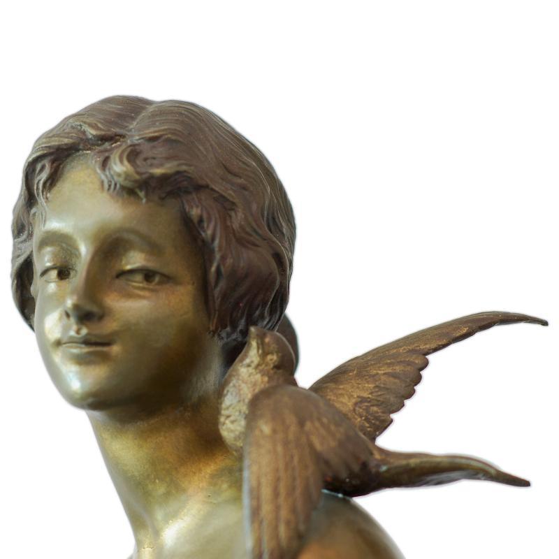 Antique Art Nouveau Bronze Sculpture