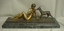 ART DECO GIRL WITH DOE