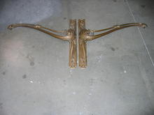 LARGE PAIR OF FRENCH BRONZE FRONT DOOR HANDLES