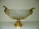 DORE BRONZE & CRYSTAL CENTER PIECE BOWL