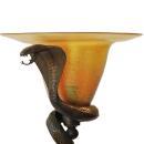 Art Deco Edgar Brandt Style Bronze Snake Table Floor Lamp