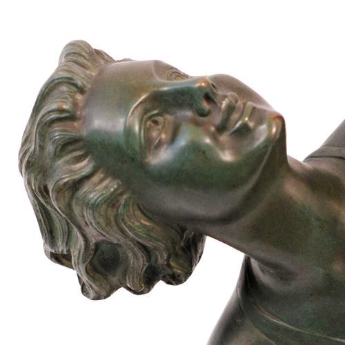 Antique Art Deco Sculpture of Diana the Archer by G. Daverny
