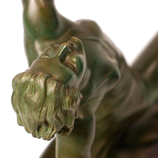 Antique Art Deco Sculpture of Diana the Archer by G. Daverny