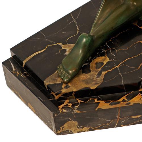 Antique Art Deco Sculpture of Diana the Archer by G. Daverny