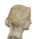 Italian Italian Dual Color Marble & Alabaster Bust Sculpture of Female
