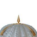 Art Nouveau Bradley & Hubbard Style Bronze Dolphin Table Lamp with Fantasy Clam Shell Shades