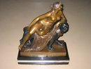 Classic Bronze of Nude Maiden ATop Black