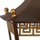 Greek Key Pagoda Top Brass Lantern Chandelier