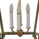 Greek Key Pagoda Top Brass Lantern Chandelier