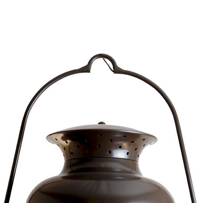 Large Hanging Six Faceted Ayden Lantern with Vented Double-Dome Top