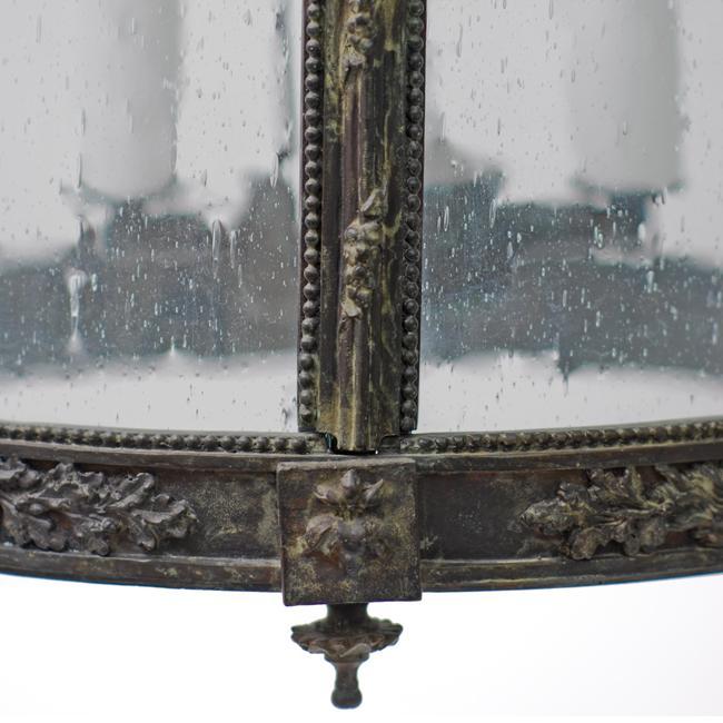 Achantus Leaf English Cast Bronze Lantern Chandelier