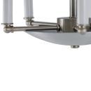 Modern Custom Spun Aluminum Dome Chandelier with Brushed Nickel Finish