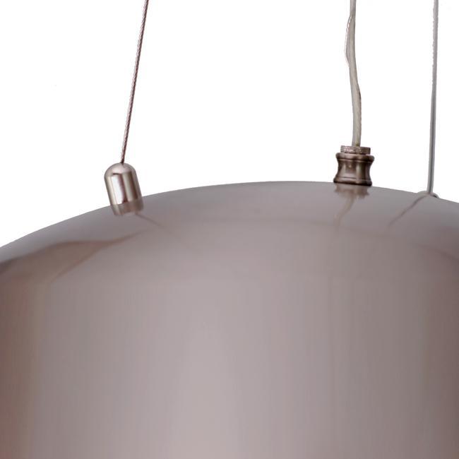 Modern Custom Spun Aluminum Dome Chandelier with Brushed Nickel Finish