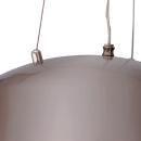 Modern Custom Spun Aluminum Dome Chandelier with Brushed Nickel Finish