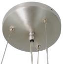 Modern Custom Spun Aluminum Dome Chandelier with Brushed Nickel Finish