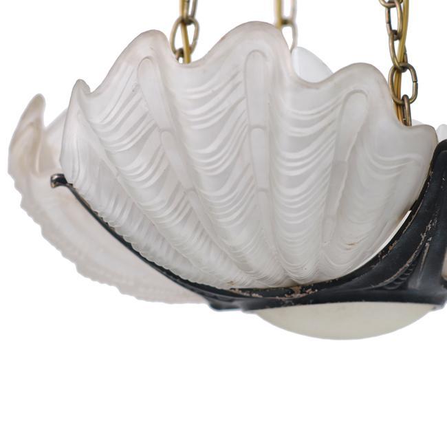 Antique Art Deco Clamshell Fantasy Light Fixture