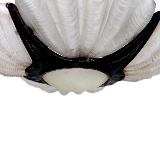 Antique Art Deco Clamshell Fantasy Light Fixture