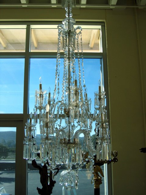 Large Vintage European Style Crystal Chandelier
